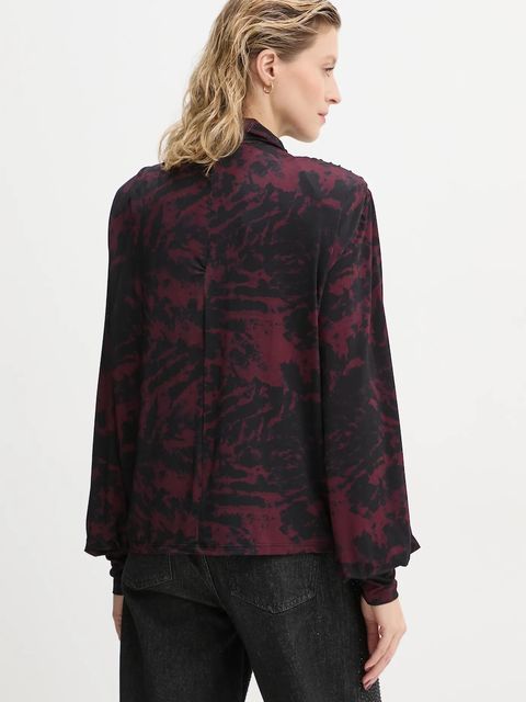 Gestuz bluzka damska kolor bordowy wzorzysta 10909578