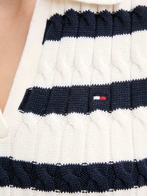 Tommy Hilfiger kamizelka bawełniana damski kolor beżowy lekki WW0WW45655