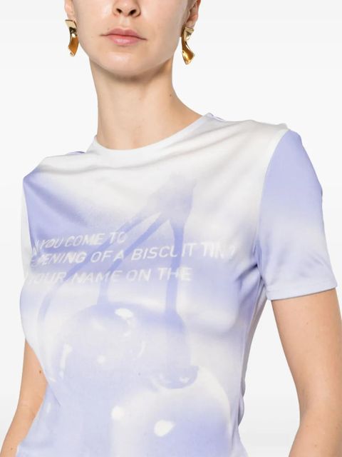 Jil Sander graphic-print jersey T-shirt - Blue - zdjęcie produktu nr 2