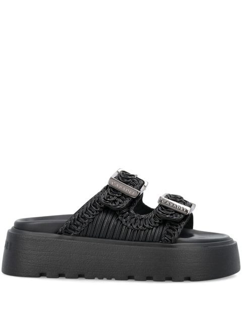 Casadei Birky Ale flatform slides - Black - zdjęcie produktu nr 1