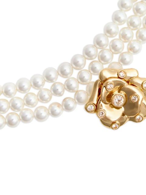 Self-Portrait pearl choker - White - zdjęcie produktu nr 2