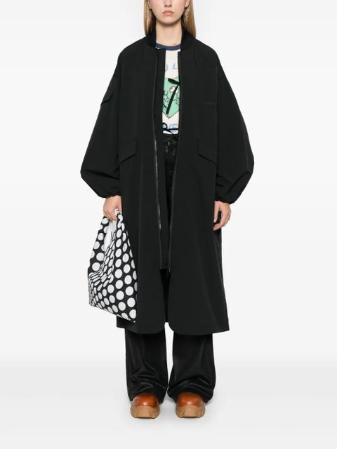 GANNI seersucker parka - Black