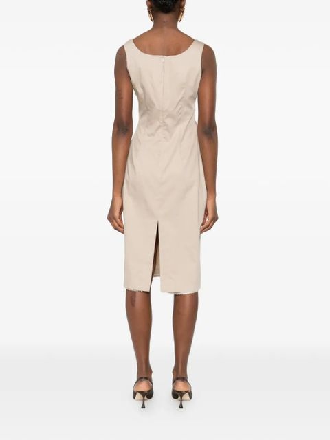 Magda Butrym flower-detail midi dress - Neutrals