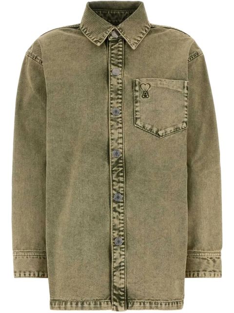 AMI Paris Ami de Coeur denim shirt - Neutrals - zdjęcie produktu nr 1