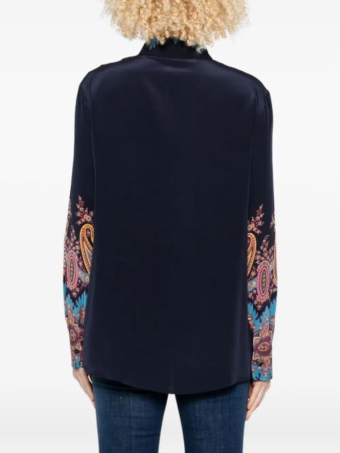 ETRO paisley-print silk shirt - Black