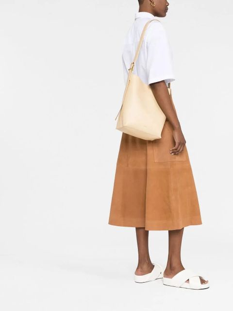 Jil Sander Cannolo leather tote bag - Yellow