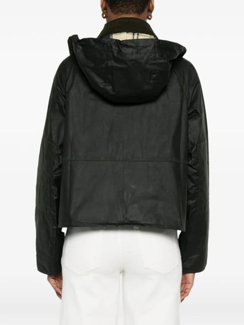 Barbour Liza Wax zip-up hooded jacket - Green