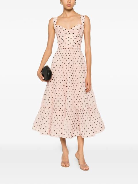 ZIMMERMANN polka-dot-pattern midi dress - Pink - zdjęcie produktu nr 2