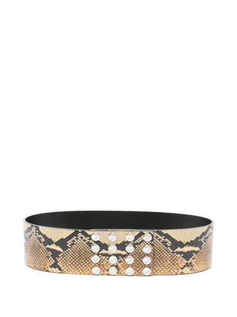 The Attico snakeskin studded belt - Neutrals - zdjęcie produktu nr 1
