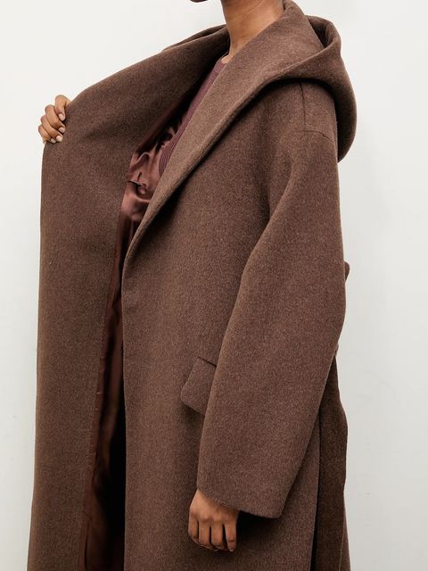 Answear.LAB płaszcz wełniany kolor brązowy