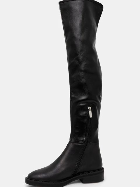 Steve Madden kozaki Leza damskie kolor czarny na płaskim obcasie SM11003368