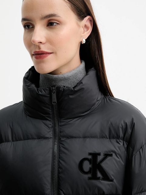 Calvin Klein Jeans kurtka puchowa kolor czarny zimowa LV047D503G