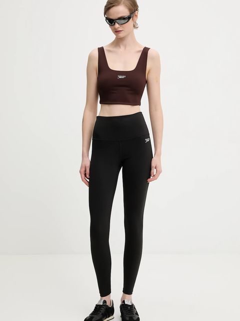 Tommy Jeans legginsy damskie kolor czarny gładkie DW0DW21830 - zdjęcie produktu nr 2