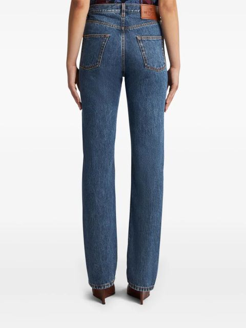 ETRO side-appliqué jeans - Blue