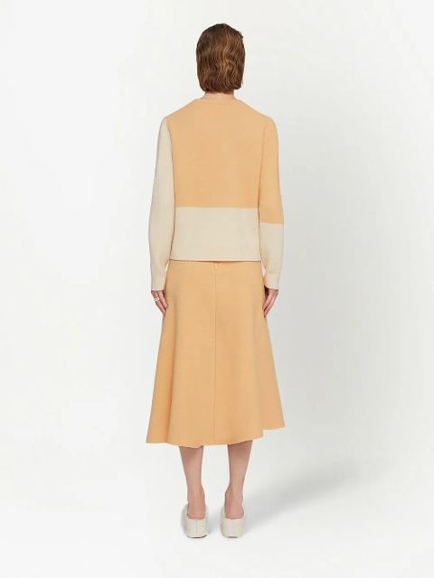 Jil Sander colour-block print knit jumper - Orange