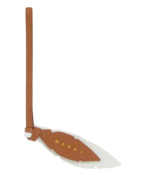 Marni feather leather charm - Brown - zdjęcie produktu nr 1