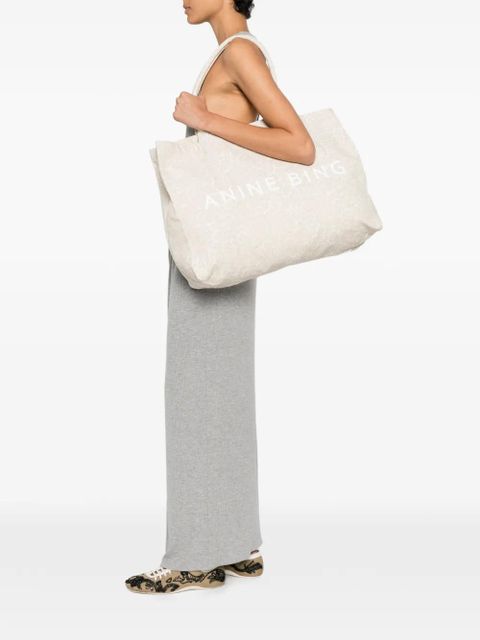 ANINE BING leopard-print tote bag - Neutrals