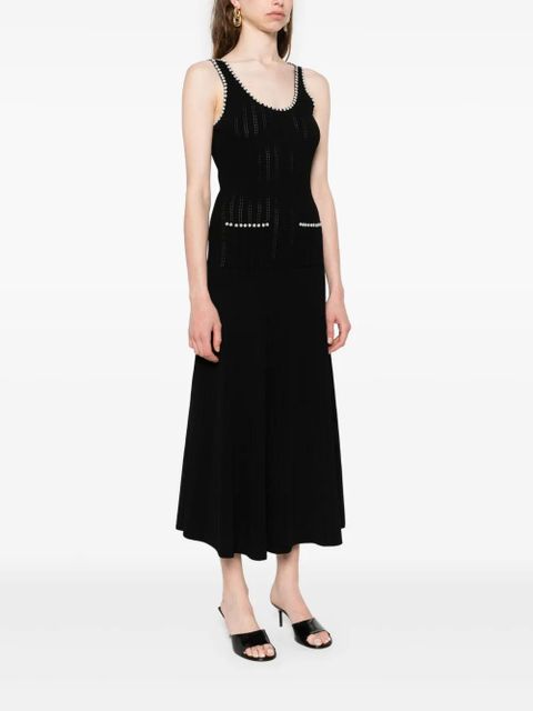SANDRO faux-pearl embellished midi dress - Black - zdjęcie produktu nr 2
