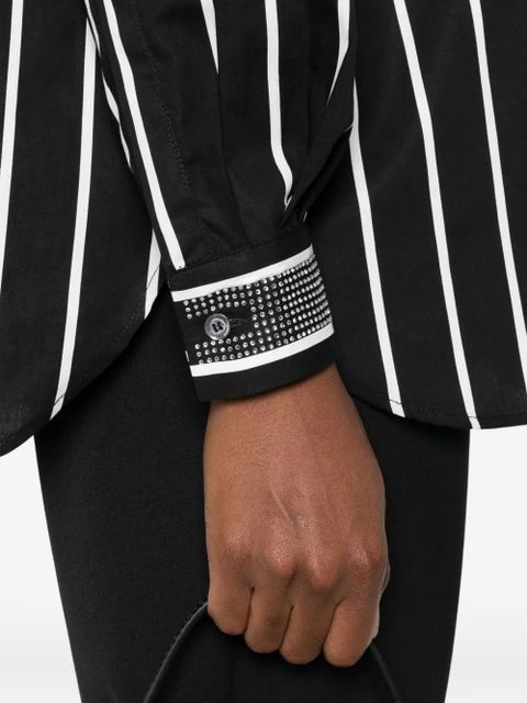 PINKO striped lace shirt - Black