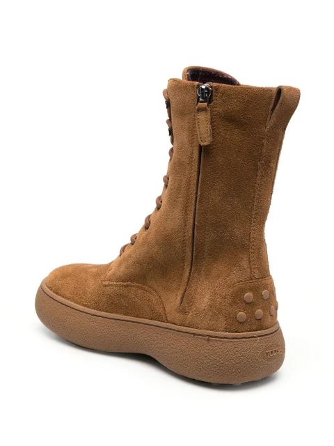 Tod's leather lace-up boots - Brown