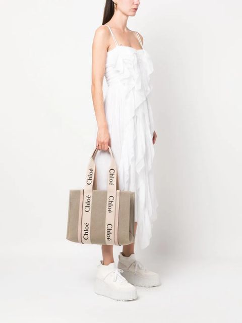 Chloé medium Woody tote bag - Neutrals - zdjęcie produktu nr 2