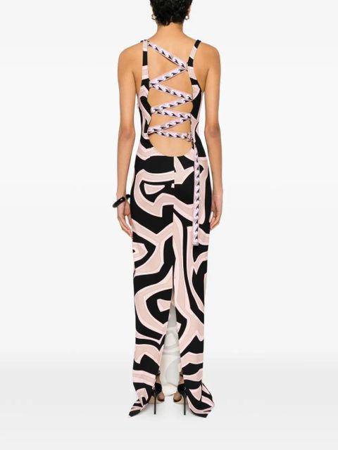 PUCCI scoop-neck maxi dress - Black