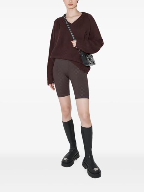 MISBHV monogram-patterned biker shorts - Brown