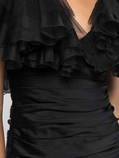 KHAITE Carmen V-neck dress - Black