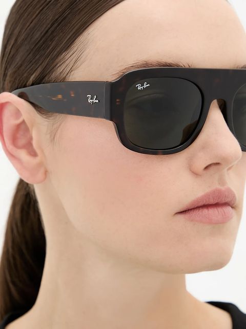 Ray-Ban okulary przeciwsłoneczne kolor brązowy 0RB2218