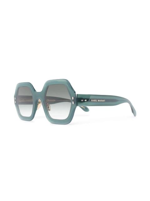 Isabel Marant Eyewear polished oversize-frame sunglasses - Green