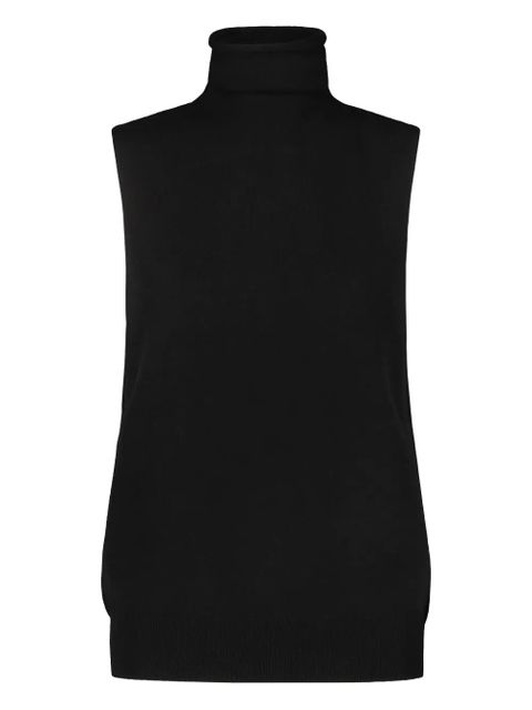 The Row roll-neck cashmere vest - Black - zdjęcie produktu nr 1