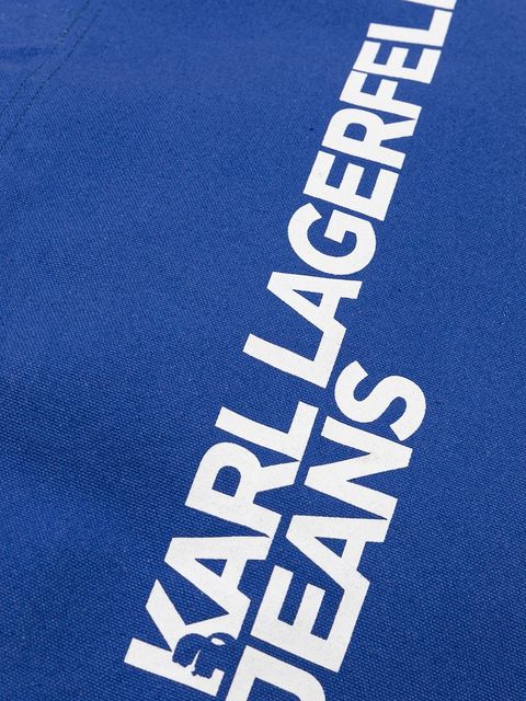 Karl Lagerfeld Jeans torba bawełniana kolor niebieski A1W50002