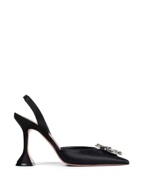 Amina Muaddi Begum Sling embellished slingback pumps - Black - zdjęcie produktu nr 1