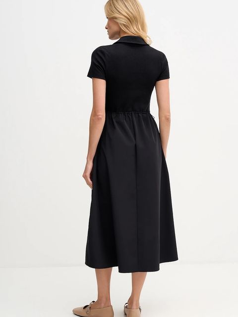 Dkny sukienka kolor czarny midi rozkloszowana DJ5D9139 - zdjęcie produktu nr 2