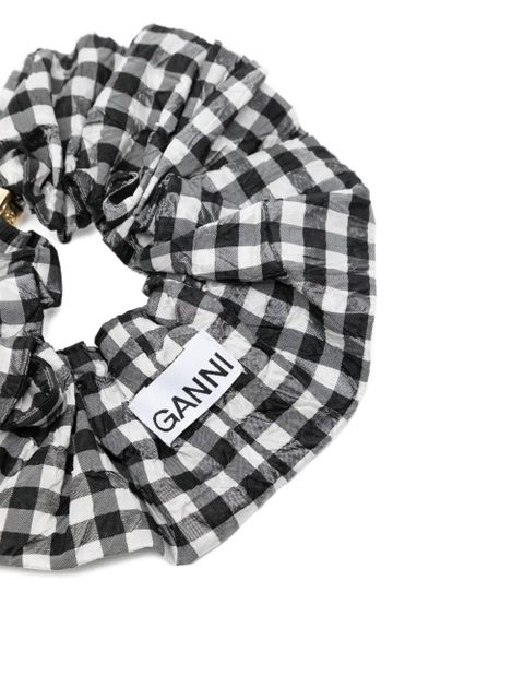 GANNI checked scrunch - Black - zdjęcie produktu nr 2