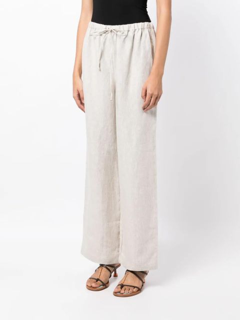 Reformation Olina straight-leg linen trousers - Neutrals