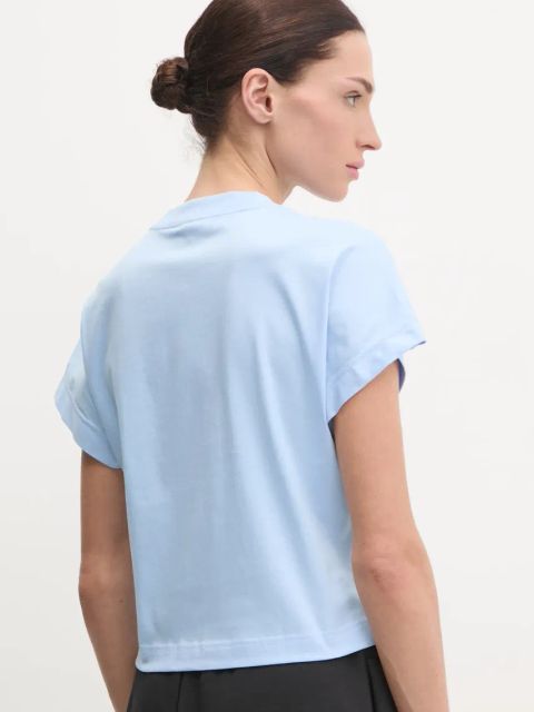 adidas t-shirt bawełniany ALL SZN damski kolor niebieski JJ1238