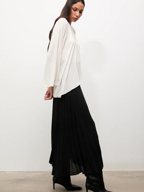 Answear.LAB sukienka kolor beżowy maxi rozkloszowana - zdjęcie produktu nr 1