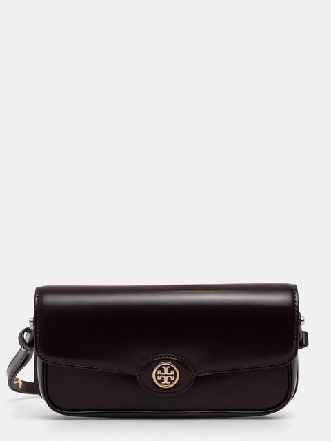Tory Burch torebka skórzana Robinson kolor bordowy 161938.616
