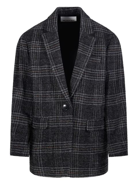 MARANT ÉTOILE checked single-breasted blazer - Grey - zdjęcie produktu nr 1