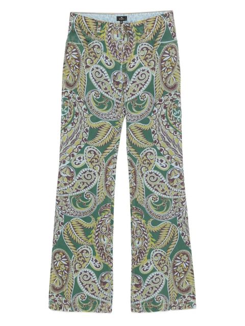 ETRO paisley-print jeans - Green - zdjęcie produktu nr 1