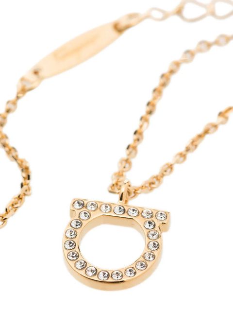 Ferragamo Gancini crystals necklace - Metallic