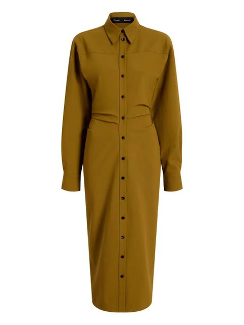 Proenza Schouler button-down cinched shirt midi day dress - Brown - zdjęcie produktu nr 1