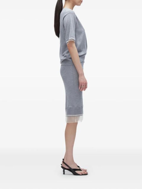 3.1 Phillip Lim knot-detail merino midi dress - Grey