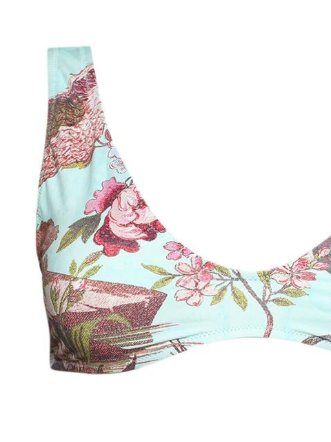 Skims X Roberto Cavalli floral-print bikini top - Blue - zdjęcie produktu nr 2