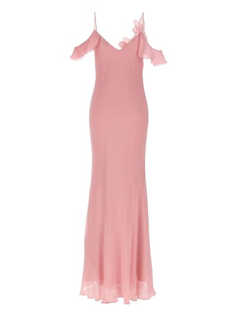 Self-Portrait Georgette Flower maxi dress - Pink