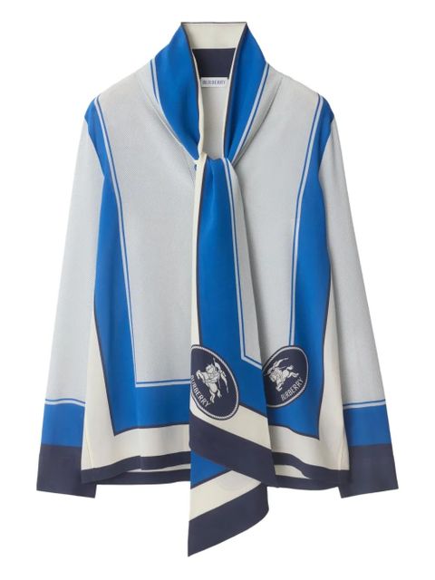 Burberry EDK stamp-box silk shirt - White - zdjęcie produktu nr 1