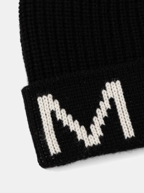 ERMANNO Firenze czapka wełniana kolor czarny 57TV003EP9 - zdjęcie produktu nr 2