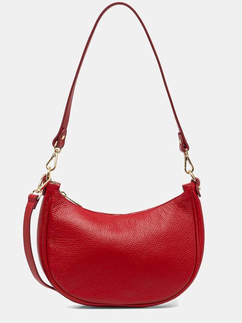 Answear.LAB torebka skórzana kolor czerwony - zdjęcie produktu nr 1