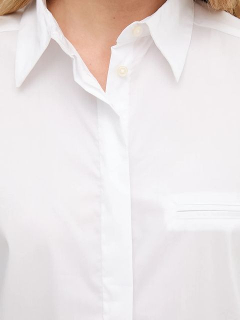 United Colors of Benetton koszula damska kolor biały relaxed z kołnierzykiem klasycznym 54KXDQ0CB